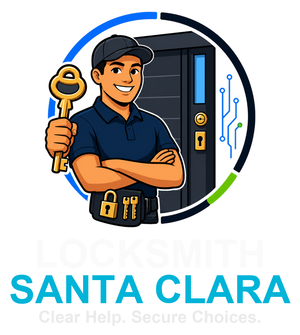 Locksmith Santa Clara mascot logo