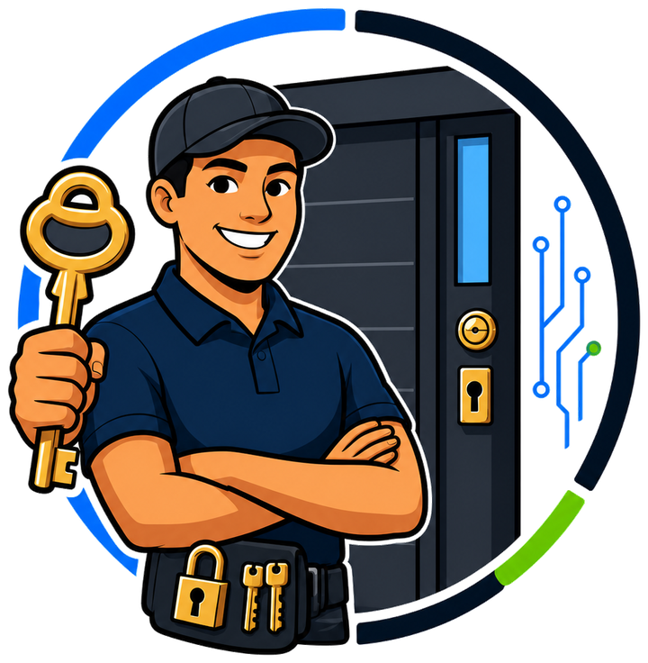Locksmith Santa Clara mascot logo