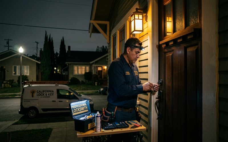 After hours locksmith guide Santa Clara CA nighttime